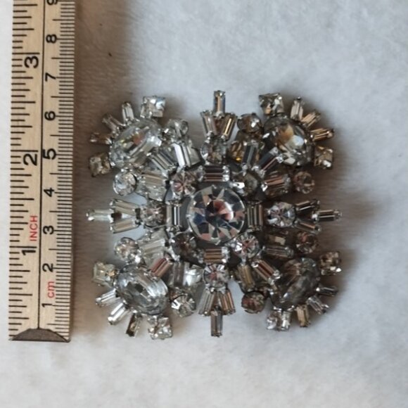 Vintage Oversize Rhinestone Brooch - Picture 8 of 11